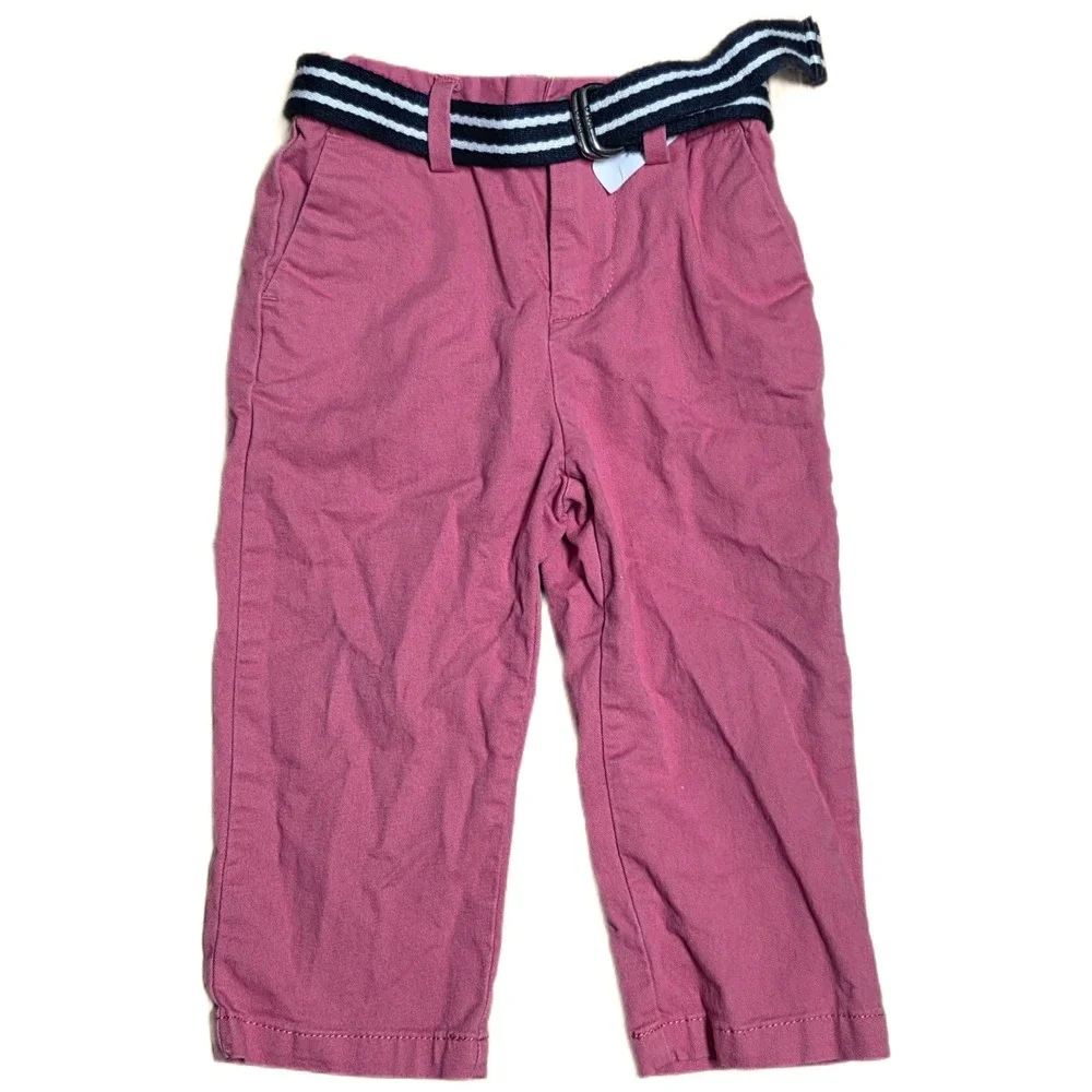 Ralph Lauren Chino Belted Pants Kid's‎ Size 18M Pink